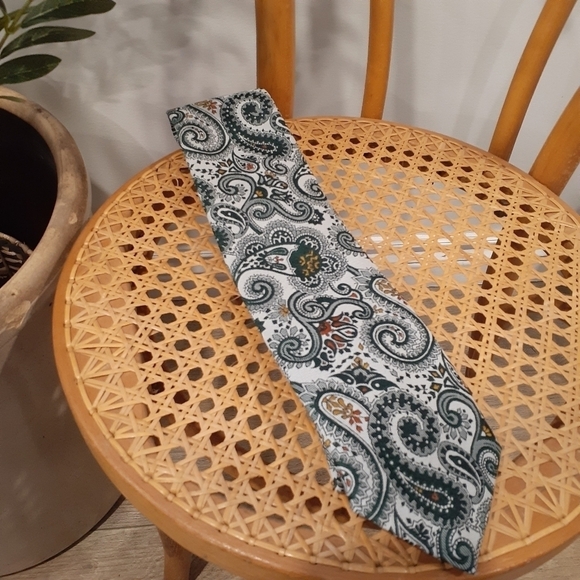 Vintage Thunderbird Paisley Streetwear Hipster Tie - Picture 4 of 9